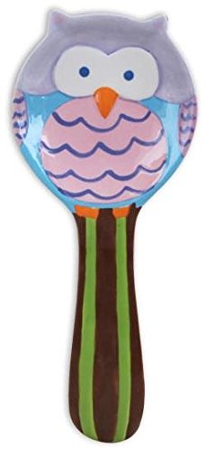 Hoot the Owl Spoon Rest - Paint Your Own Owl-rific Kitchen Ceramic Keepsake - Thumbnail 2