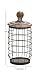 Deco 79 Farmhouse Cylinder Fir Wood and Metal Mesh Wire Jar 7