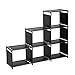 Blissun Cube Organizer 3 Tier Cabinet Bookcase, Storage Cube Closet Shelf, Black, BLIS-A01