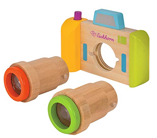 Eichhorn 100003470 Kamera und Kaleidoskop inkl. 2 Objektiven mit Drehfunktion, tolle Effekte, aus Holz, für Kinder ab… – Bild 6