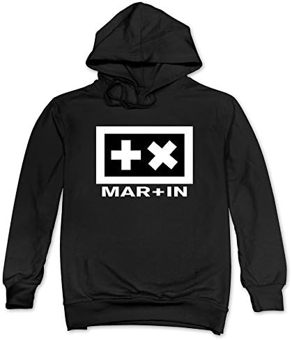 LAVIV Men's Martin Mar+in Hoodies Sweatshirt Black