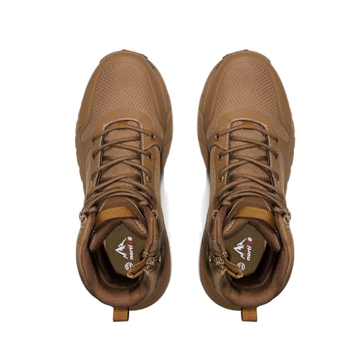 NORTIV 8 Lightweight Military Boots Tactical Safety Boots Men Breathable Anti-skid Police Combat Boots