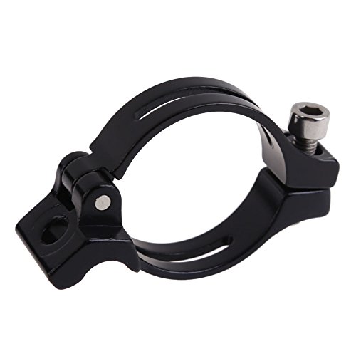 XH Durable 34.9mm Front Derailleur Braze-on Adapter Clamp for Bike MTB (Black)