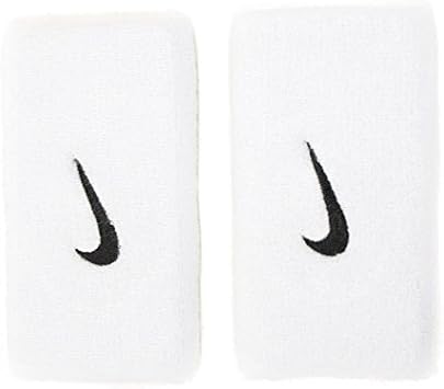 Amazon Nike ナイキ スウッシュ ダブルワイドリストバンド スポーツロングリストバンド 101ホワイト Nnn05 101wht Nike ナイキ リストバンド