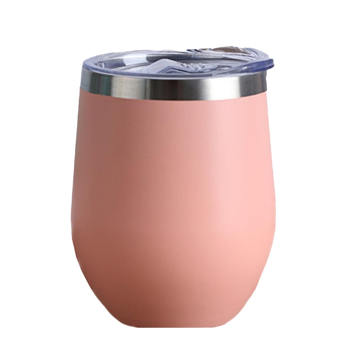 Gteller 12 oz Stainless Steel Wine Tumbler Stemless Glasses with Lid, Double Wall Insulated Travel Mug Perfect for Wine, Coffee, Drinks, Champagne, Cocktails, Colorful (Indy Pink) — image 1