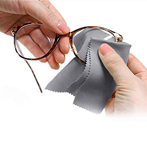 1/2/5 Stück Microfaser Brillenputztuch, Brille Antibeschlag, Kann Wiederverwendet Werden, Geeignet für Brillen, Objektive, Bildschirme, Kameraobjektive MiMiey (Gray, 1 Stück)