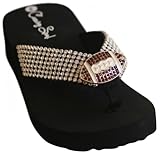 Cocomo Soul Rhinestone Football Flip Flops