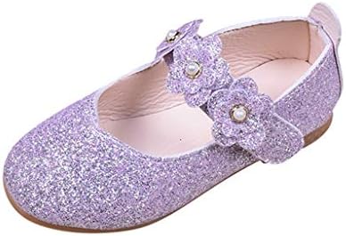 Toddler Girl Soft Sole Crib Shoes Sequins Fashion Baby Princess Dress Mary Jane Flat Shoes Pink