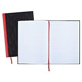 Black n' Red Hardcover Executive Notebook, 11.75 x 8.25 Inches, Black, 96 sheets/192 pages, 3 Pack