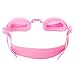 Swim Goggles for Kids Anti-Fog PC Clear Lens with S,M,L Nose Bridge and Nose Clips,Earplugs - Swimming Pool Accessory for Girls,Boys,Children,Juniors and Teens from 3 to 12 Years (Pink)