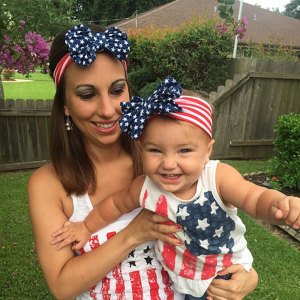 4th of july baby headband
