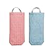 Hihelp Set of 2 Plastic Bag Holder Waterproof Wall Mount Grocery Bag Dispenser Garbage Bag Organizer with Easy Access Top and Bottom Openings for Home Office Kitchen