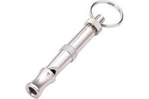Silver Adjustable Ultrasonic Dog Whistle,Portable Whistle Pet Whistle Supersonic Whistle Dog Whistles for Pet Training,Traini