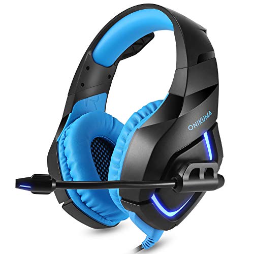 Stereo Gaming Headset for PS4, PC, Xbox One Controller, Noise Cancelling Over Ear Headphones with Mic, LED Light, Bass Surround, Soft Memory Earmuffs for Laptop Mac Nintendo Switch Games - Thumbnail 7