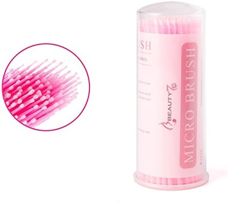 TaoNaisi 7 Disposable Micro Applicator Brushes for Eyelash Extensions 100 Packs