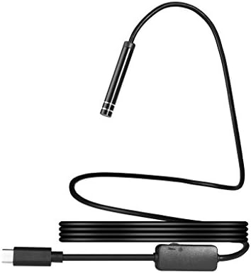 Arich Waterproof USB Endoscope, 1M Type-C Flexible Cable,7mm Diameter Inspection Camera Probe Extension, USB Microscope With 6 LED for Android