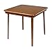 Wood Folding Card Table in Warm Fruitwood Finish