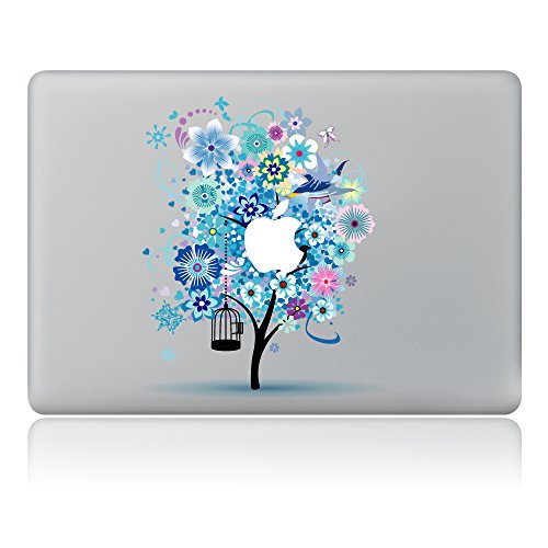 Boiling Glacier Colorful Flower Tree Painted Pattern Laptop Decorative Sticker Removable Vinyl Decal Designed for Apple Macbook Air Macbook Pro 11" 13" 15" 17"