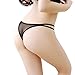 Butterfly Embroidery Pearls Lingerie Thongs Panties Lace T-back Sexy G Strings for Women WXLX-2163 (black)