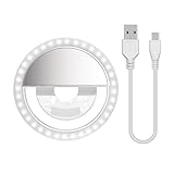 Selfie Ring Light, 2EYOU Rechargeable Selfie LED Camera Light with 3-Level Brightness 36 Led Portable for Phone Camera Photography Video， White