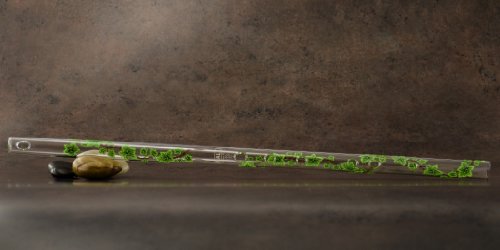 Hall Crystal Flute 12204 - Inline Glass Flute in D - Green Ivy