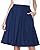 Janmid Women's High Waisted A Line Street Skirt Skater Pleated Full Midi Skirt