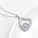 DAOCHONG Mom Gifts 925 Sterling Silver I Love You Heart Dog Pendant Necklace for Women, 18