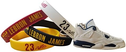 HosI Silicone rubber bracelet, basketball sports wristbands (Including basketball shoe key chain) (No.23)