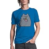 Pusheen Cat Eating Ramen Noodles Mens T-shirt