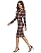 MAKEMECHIC Women's Elegant Long Sleeve Wear to Work Business Cocktail Pencil Dress