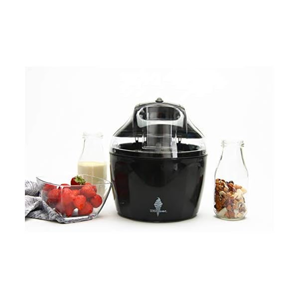 Sensio-Home-Ice-Cream-Maker-Machine-Gelato-Sorbet-Frozen-Yoghurt-Machine-Detachable-Mixing-Paddle-Easy-to-Operate-Includes-Bonus-E-Book-Recipes-Make-Delicious-Ice-Cream-in-20-Minutes-Black Sensio Home Ice Cream Maker Machine - Gelato Sorbet Frozen Yoghurt Machine Detachable Mixing Paddle - Easy to Operate…