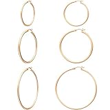 Gacimy Rose Gold Hoop Earrings for Women, 14K Rose