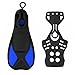 ouderstech Smart Short Blade Swim Fins for Training Swimming and Snorkeling (Blue, L)