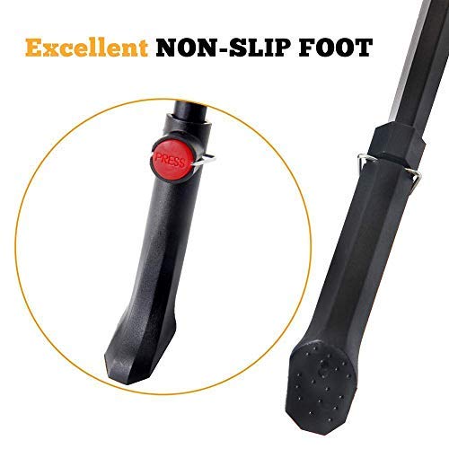 Greallthy Bike Kickstand,Bicycle Aluminum Alloy Kickstand Adjustable for 24-29 Inch Bicycles