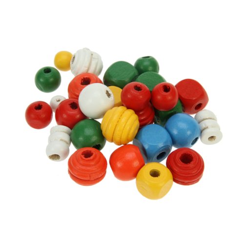 Artstraws CT2290 Creation Station 6-15 mm 200 g Wooden Craft Beads in Assorted Colours and Shapes, Pack of 650