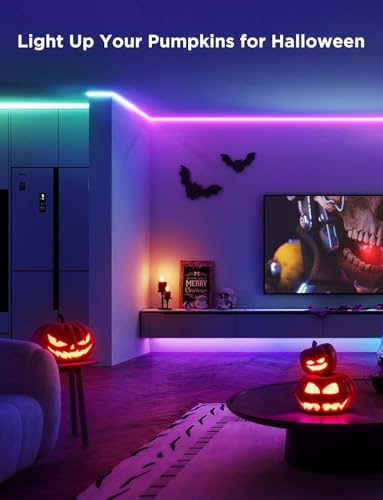 Govee 30m RGBIC LED Strip Lights, Smart LED Lights Work with Alexa and Google Assistant, App Control Segmented DIY Colour Changing, 2 Rolls of 15m LED Strips, WiFi LED Strip for Bedroom