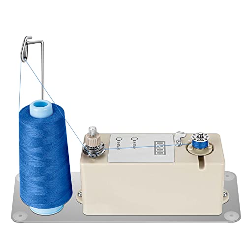 Automatic Bobbin Winder for Sewing Machines - Portable, Electrical, Fast With Thread Guide, Spool Stand, Mounting Plate for Domestic and Industrial Use