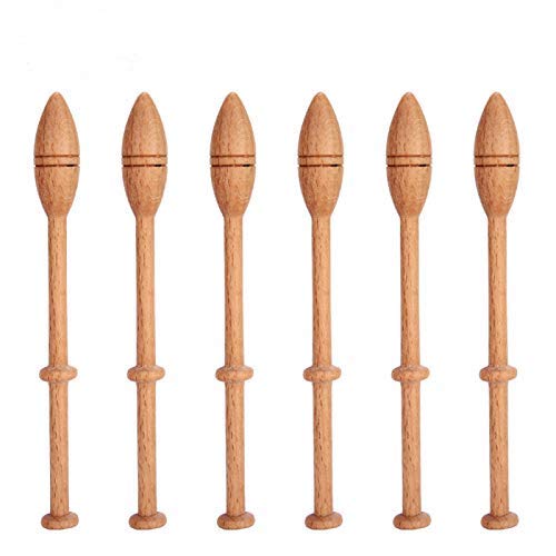 12Pcs Lace Bobbin Sewing Lace Robbin Wooden Antique Vintage French Artisan Craft Turned Wood Weaving Tools