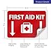 First Aid Kit Sign, (2 Pack) Sticker, 10x7 Inches, 4 Mil Vinyl Self Adhesive Durable Decal Stickers, Long Lasting, Weatherproof and UV Protected, Made in USA by Signs