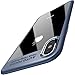 TOZO for iPhone X Case Soft Grip Matte Finish TPU + PC Clear Hard Back Panel Hybrid PC+TPU -Protect Cover Back Transparent Bumper for iPhone 10 / X Blue Edge