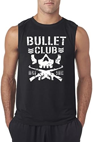 New Way 786 - Men's Sleeveless Bullet Club Skull Bone Soldier Japan Pro Wrestling Large Black