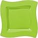 Party Perfect Premium Wavy Square Plates Tableware, Kiwi Green, Plastic , 10