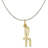The Black Bow 14k Yellow Gold, Claire Mini Lower Case Initial H Necklace