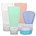 UFire Silicone Travel Bottles Set -BPA Free, TSA Airline Approved, Leak Proof-Portable Squeezable and Refillable Cosmetic Containers for Shampoo, Conditioner, Lotion, Toiletries