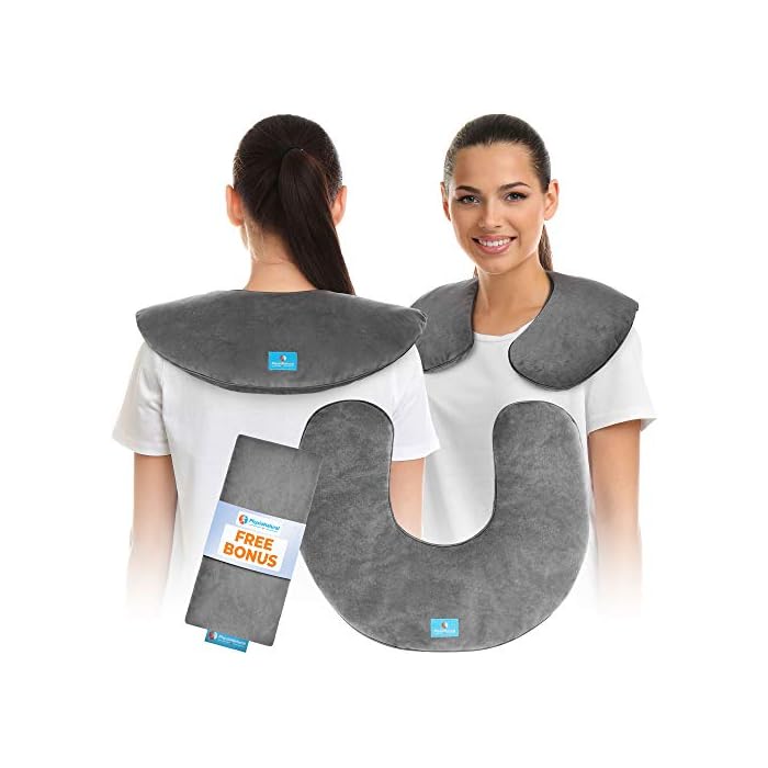 Microwavable Neck Wrap - Instant Relief for Stiffness, Muscle Pain, Tension and Stress, Migraines, Headaches - Moist…