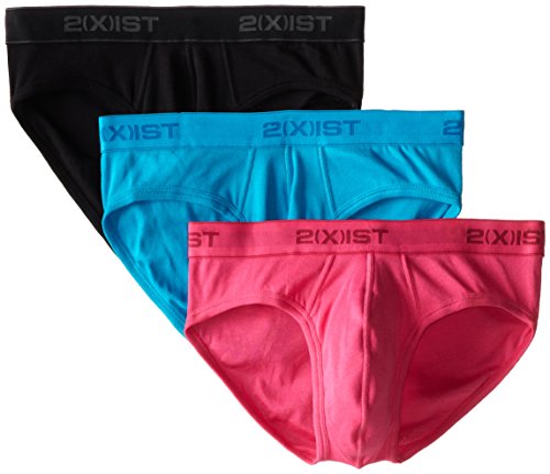 2(X)IST MENS ESSENTIAL COTTON 3 PACK NO-SHOW BRIEF