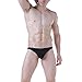 Mens New Solid Thong Swimsuit Bikini T-Back Underwear Briefs, Assorted Colors, Size L