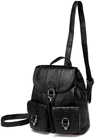 cheap womens black leather backpack Amazon.com: Wesccimo Genuine Leather Backpack Purse for Women, Black