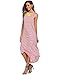 Halife Women Sexy Halter Neck Stripes Sleeveless Casual Party Beach Long Tank Dress Sundress Red XL