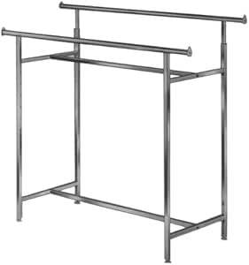 Amazon.com: Deluxe Adjustable Double Hang Bar Garment Rack : Home & Kitchen